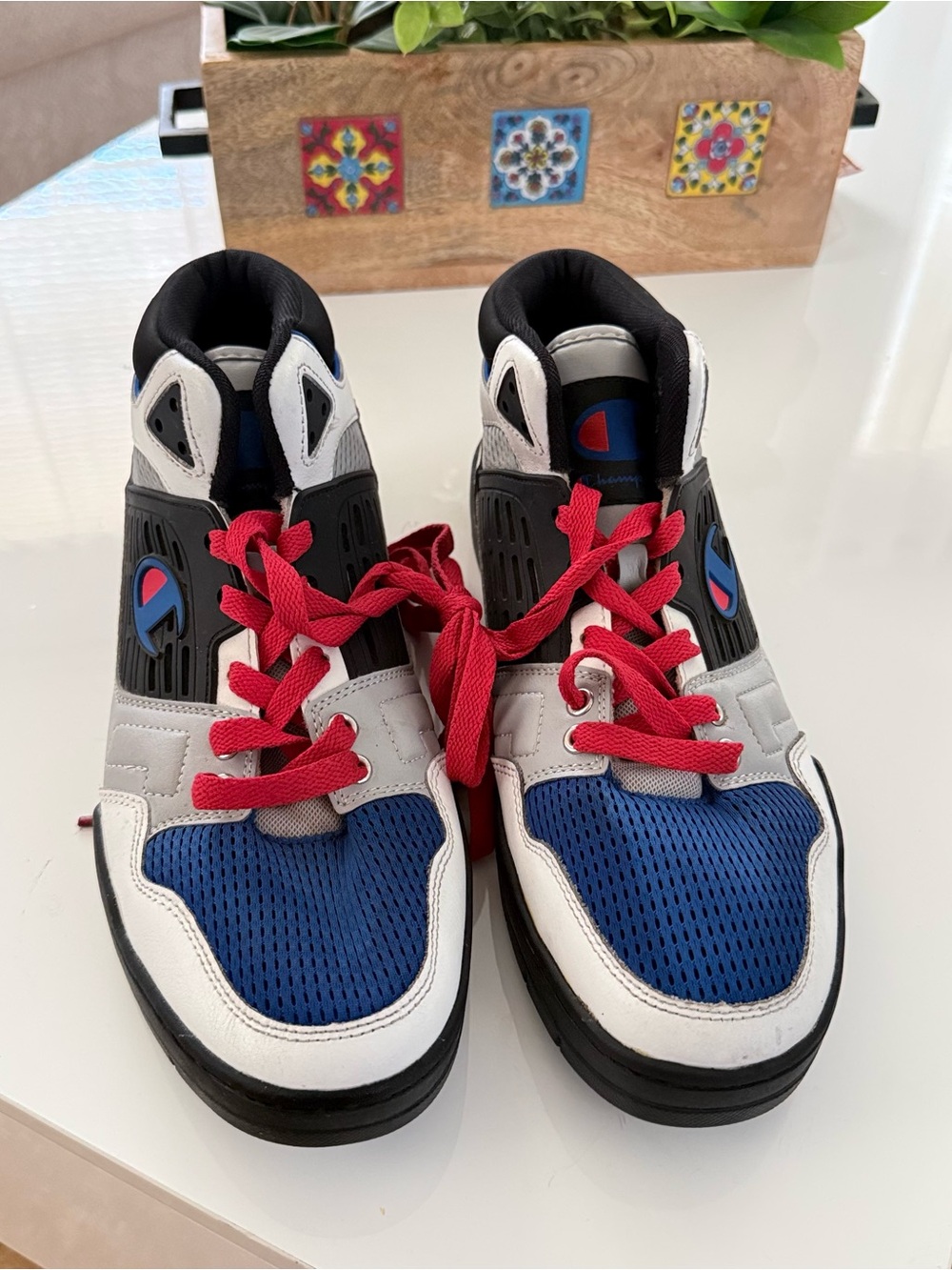Champion Men's Athletic Sneakers - Blue, White & Red
